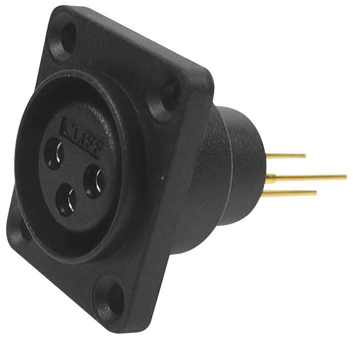CLIFF ELECTRONIC COMPONENTS - 3-Pin XLR Buchse luftdicht, vertikale Leiterplatt