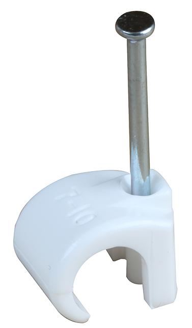 CONCORDIA TECHNOLOGIES Runde Kabelclips 13 x 9,4mm weiß 100 Stück
