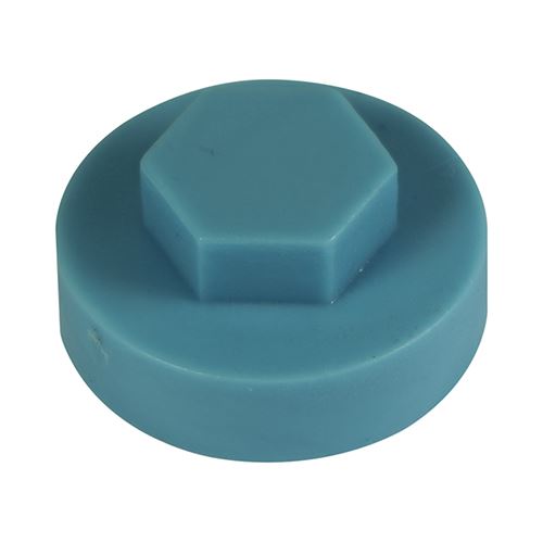 Timco כובעי הברגה משושה, צבע Wedgewood Blue, 19 מ״מ, חבילה 1000 יחידות