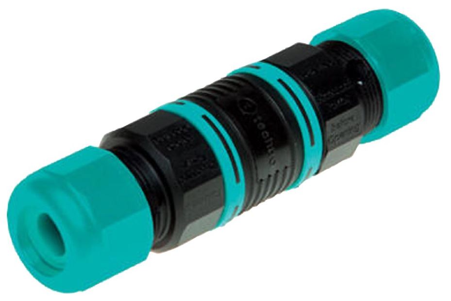 HYLEC TeeTube Inline Cable Joiner, 4-Pole, Black, IP68