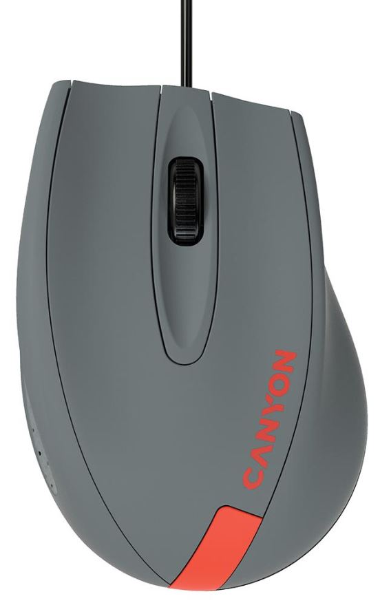 CANYON עכבר אופטי M-11 USB, גרפיט ואדום