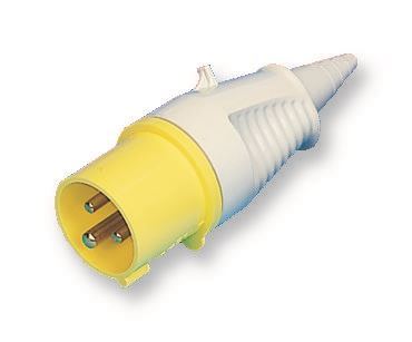 Walther 16A 110V Fiche CEE, 2P+E, Jaune, IP44, Montage câble