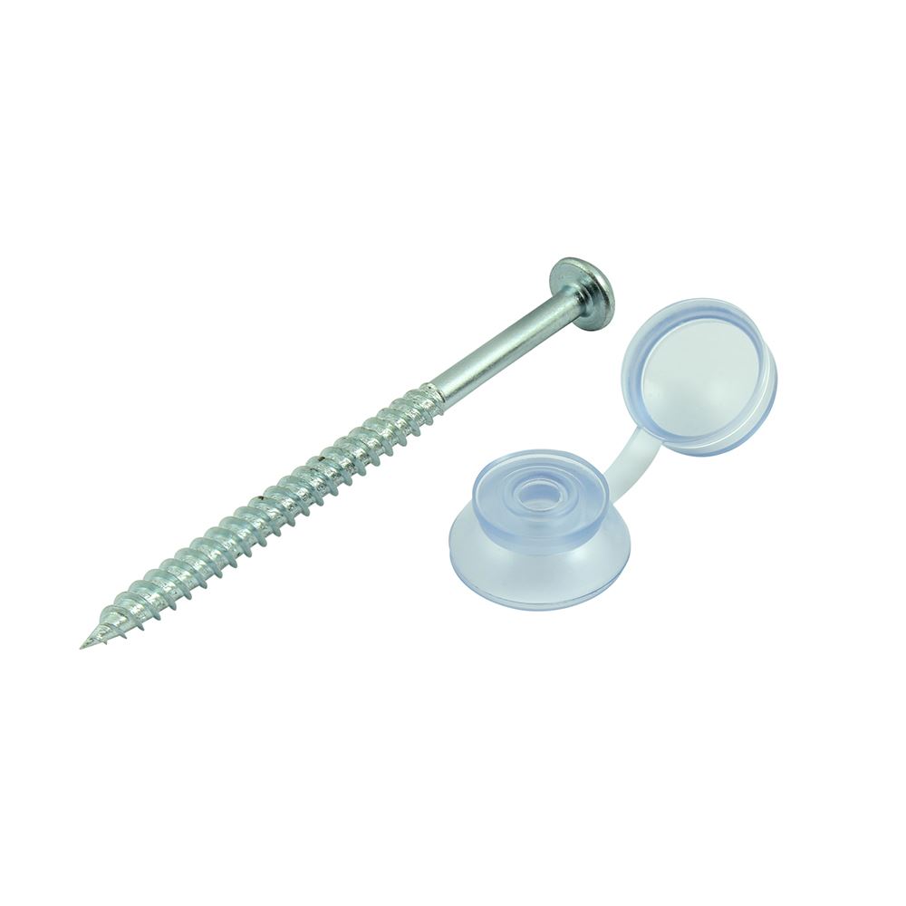 Timco Clear Corrugated Sheet Fixings, Size 10 x 3 (50 Pieces)
