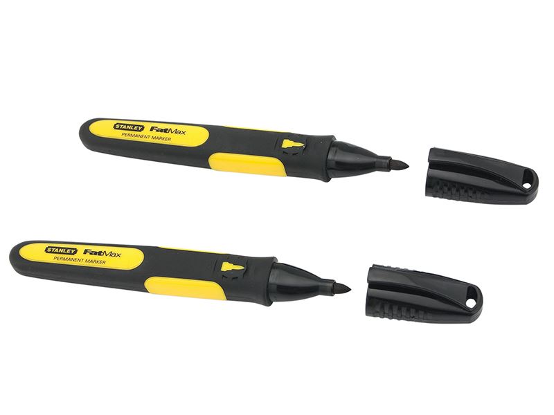 STANLEY® Hand Tools - Feinspitzen-Marker Schwarz (Packung mit 2)