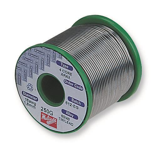 MULTICORE LOCTITE Arax Säurekern-Lötdraht für Metallverarbeitung 1,63mm 500g