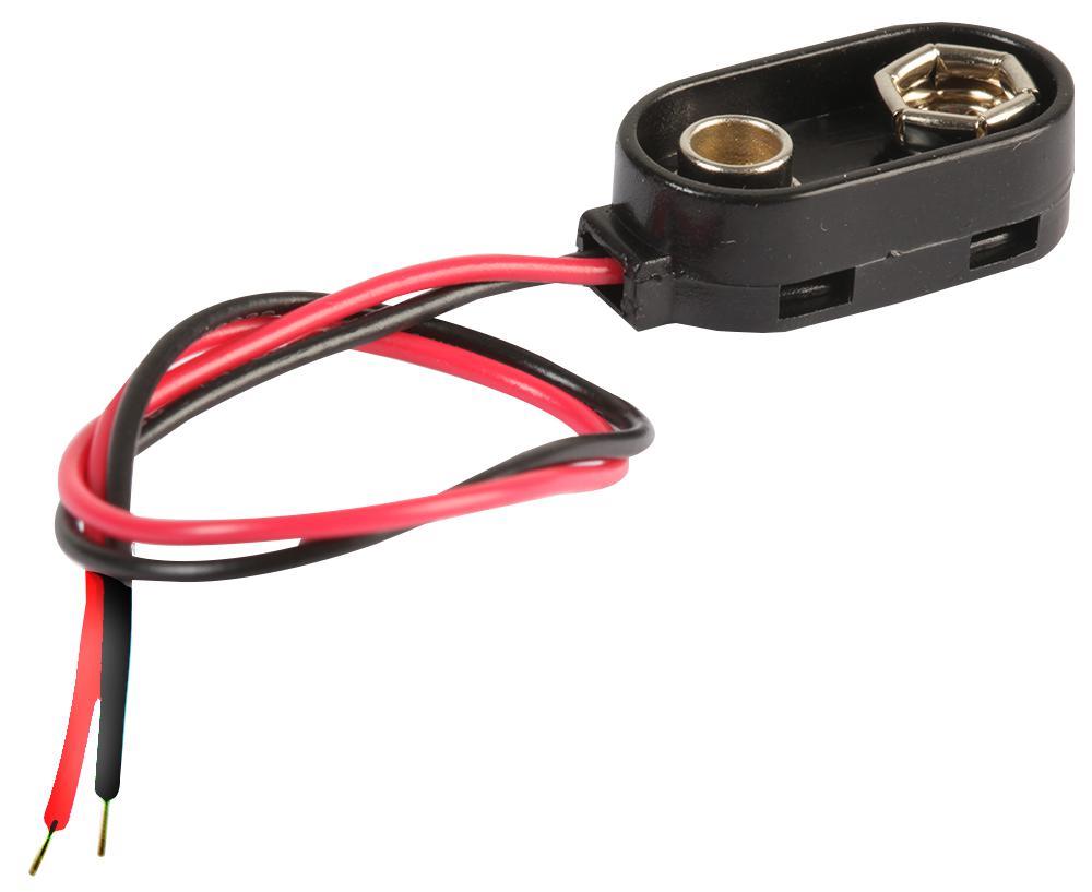 PRO POWER PP3 Battery Snap-On Connector, 5 Pack