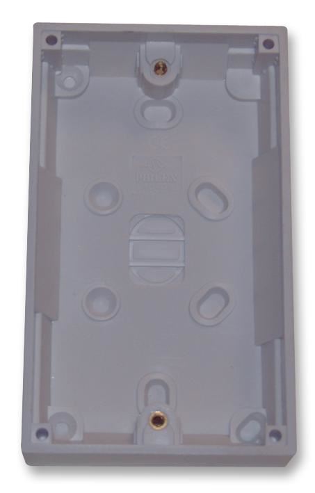 Pro Elec 2-Gang White Surface Mount Pattress Box, 25mm