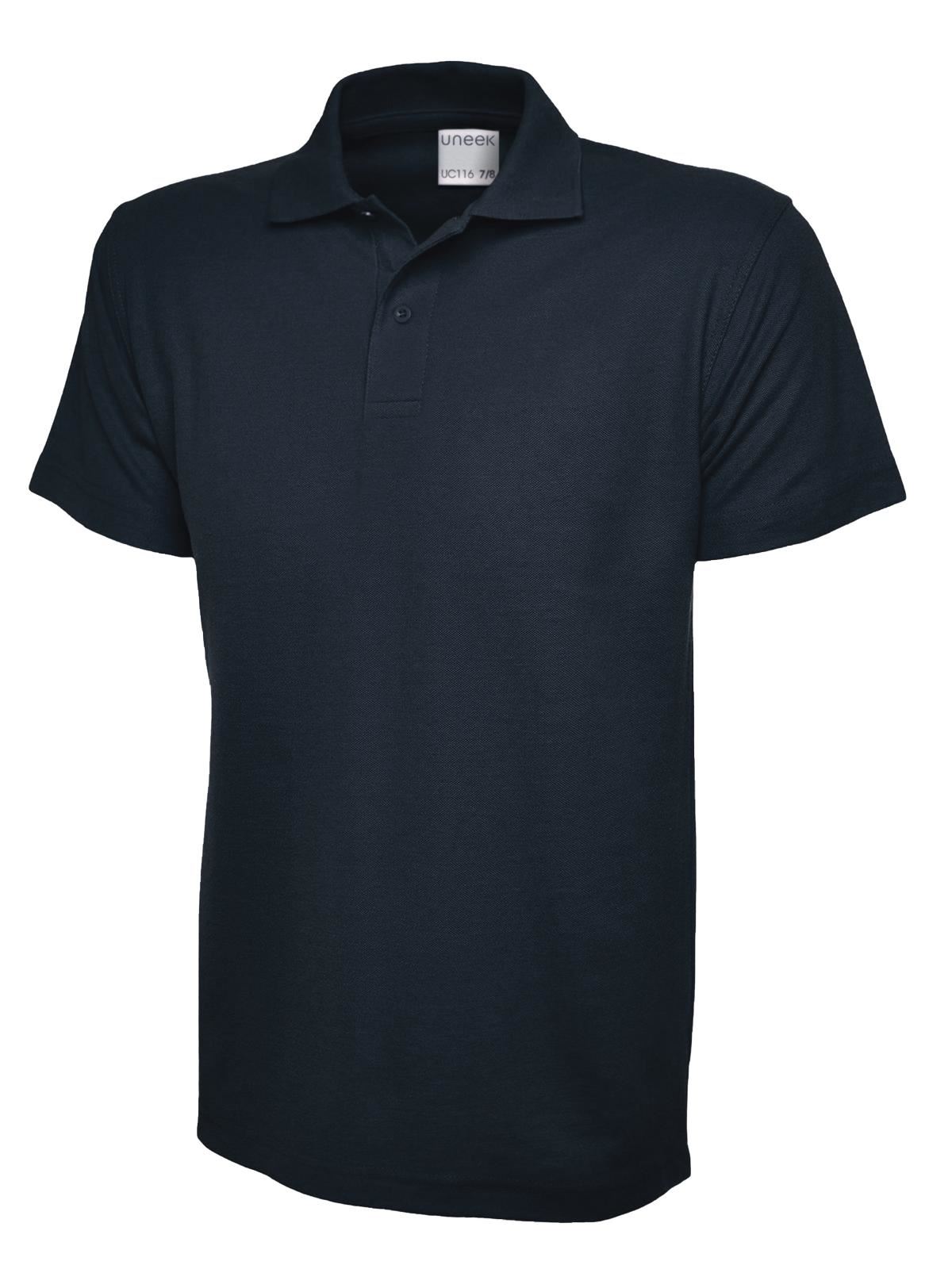 Uneek Unisex Ultra Cotton Polo Shirt for Kids - Navy (5/6 Years)