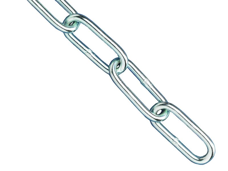 Faithfull Cadeia Zincada 5mm x 2,5m, Carga Máx 160kg