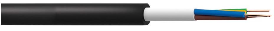 PRO ELEC NYY-J 3-Core Power Cable, 1.50mm², Black, 50m