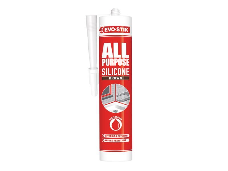 EVO-STIK All Purpose Flex Silicone Sealant, Brown, C20 Cartridge