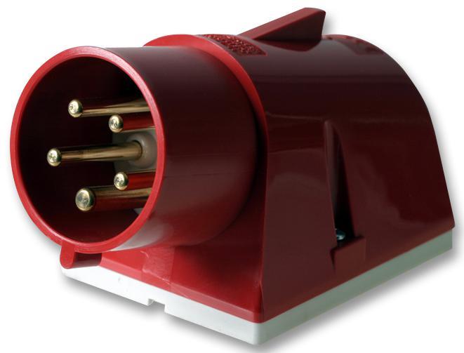 PRO POWER - 32A, 415V Oberflächenmontage Gerätestecker, 3P+N+E, Rot, IP44