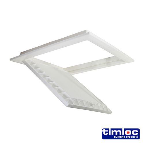 Timco Witte Gelede Zolderluik, Kunststof, 562 x 662mm