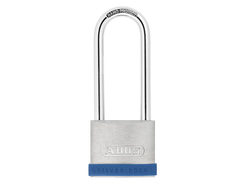 ABUS Silver Rock 5 Padlock, 50mm, Long Shackle 80mm