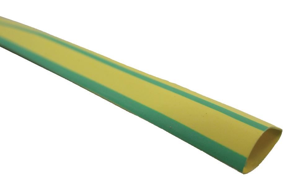 Multicomp Pro Heat Shrink Tubing 9.5mm x 5m, Green/Yellow, 2:1 Ratio
