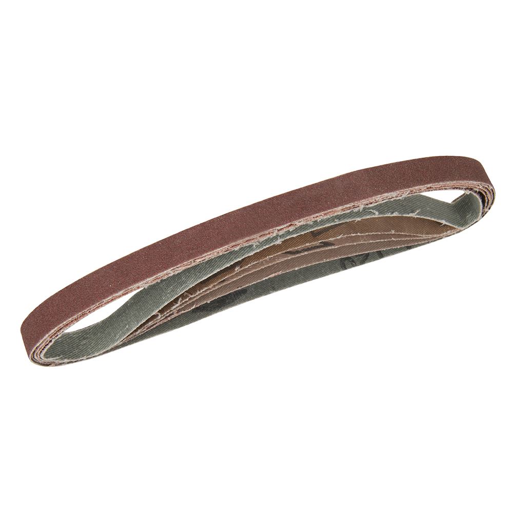 Silverline Sanding Belts 13 x 457mm 5-Pack (40, 60, 80, 120G)