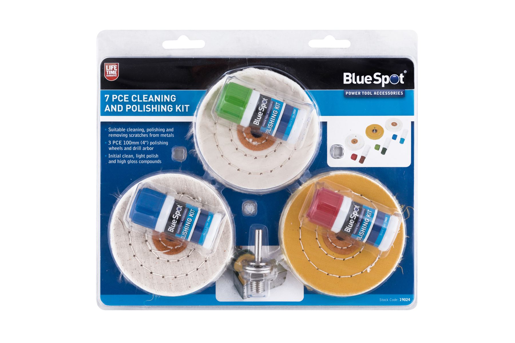 Blue Spot Tools 7-Piece Metal Cleaning & Polishing Kit