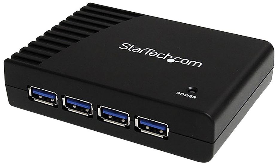 StarTech Hub USB 3.0 de 4 Puertos con Adaptador de Corriente