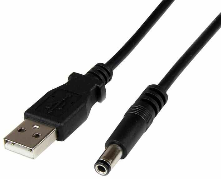 STARTECH - USB-2.0-auf-5,5-mm-Typ-N-Barrel-5V-DC-Stromkabel, 1m
