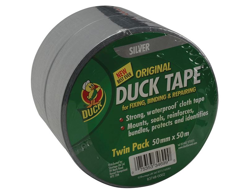 Shurtape - Duck Tape® 原裝銀色膠布 50毫米 x 50米 (雙裝)