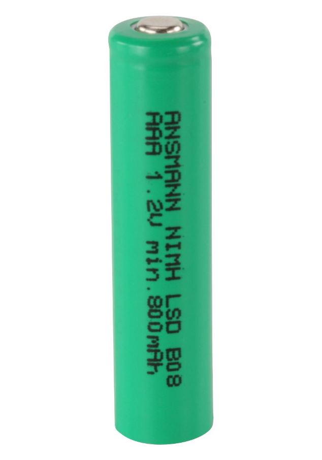 ANSMANN - Bateri NiMH Boleh Dicas Semula AAA Industri 800mAh MaksE - Pek Tungga