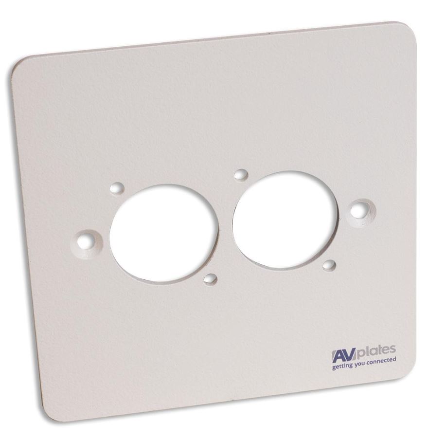 AVPLATES 1 Gang Double D-Shell Τουβλόπλακα, Λευκή, 86x86mm