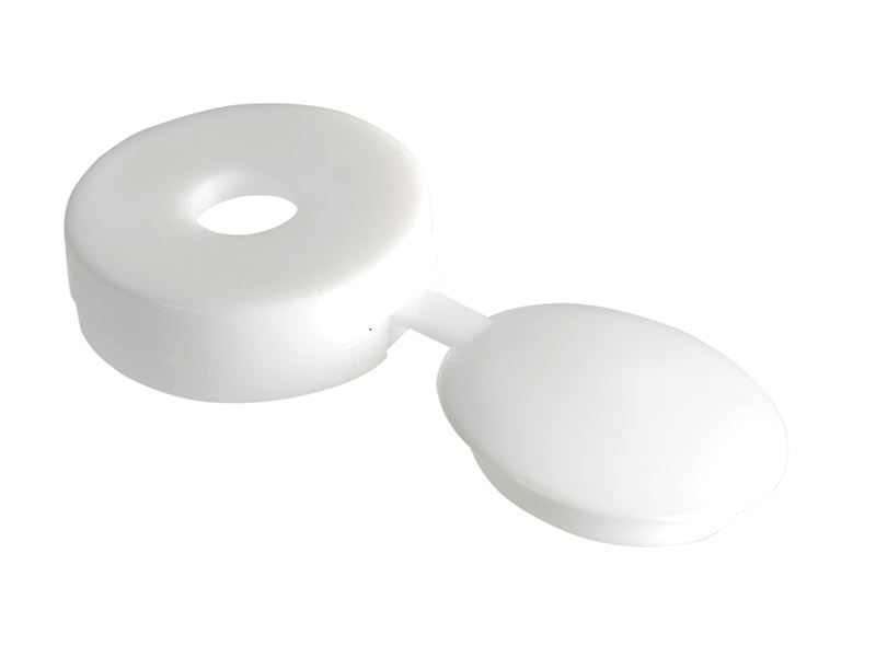 ForgeFix Hinged Cover Caps, White, No. 10-12, Pack of 100