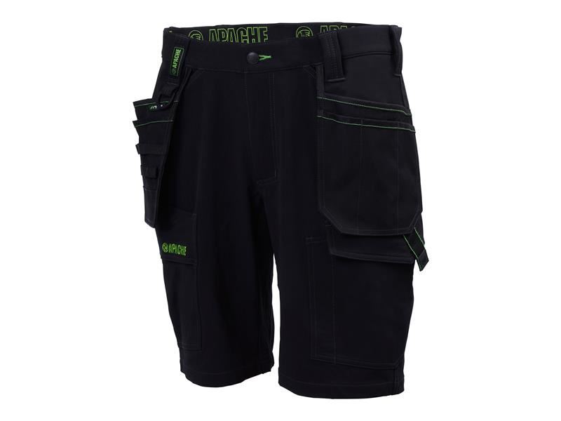 Apache Whistler Black Stretch Holster Shorts, Waist 40in