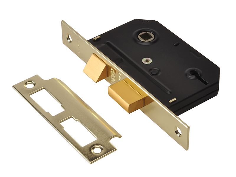 UNION ES-SL Essentials 3 Lever Mortice Sashlock, Polished Brass, 65mm
