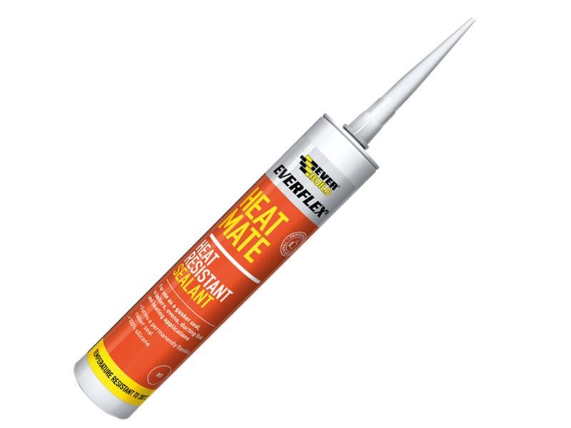 Everbuild Heat Mate Sealant Black 295ml, High-Temperature Silicone