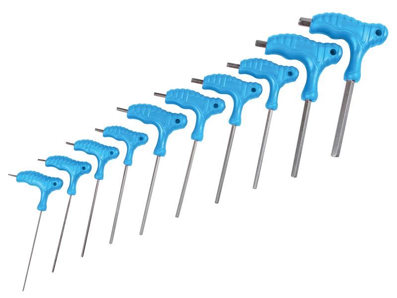 BlueSpot Tools 10-Piece Metric T-Handle Hex Key Set
