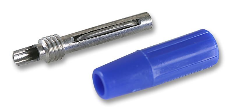 DELTRON Conector Azul de 4mm, 10A, Chapado en Níquel