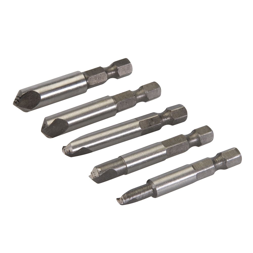 Silverline Damaged Screw Remover Set, Chrome Molybdenum Steel, 5pc, 50mm