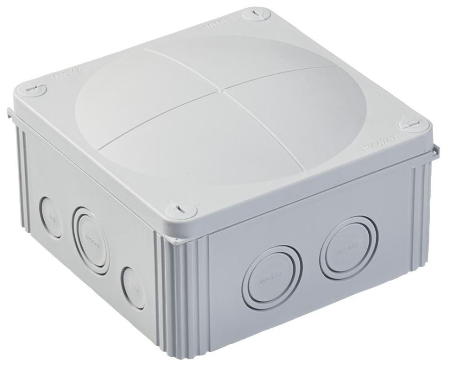 WISKA Combi 1010 Junction Box, Light Grey, IP66/67, 140x140x82mm
