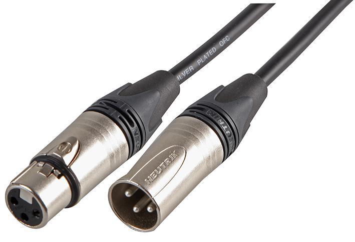 Câble microphone XLR Starquad VDC, 3 broches, 3m, noir