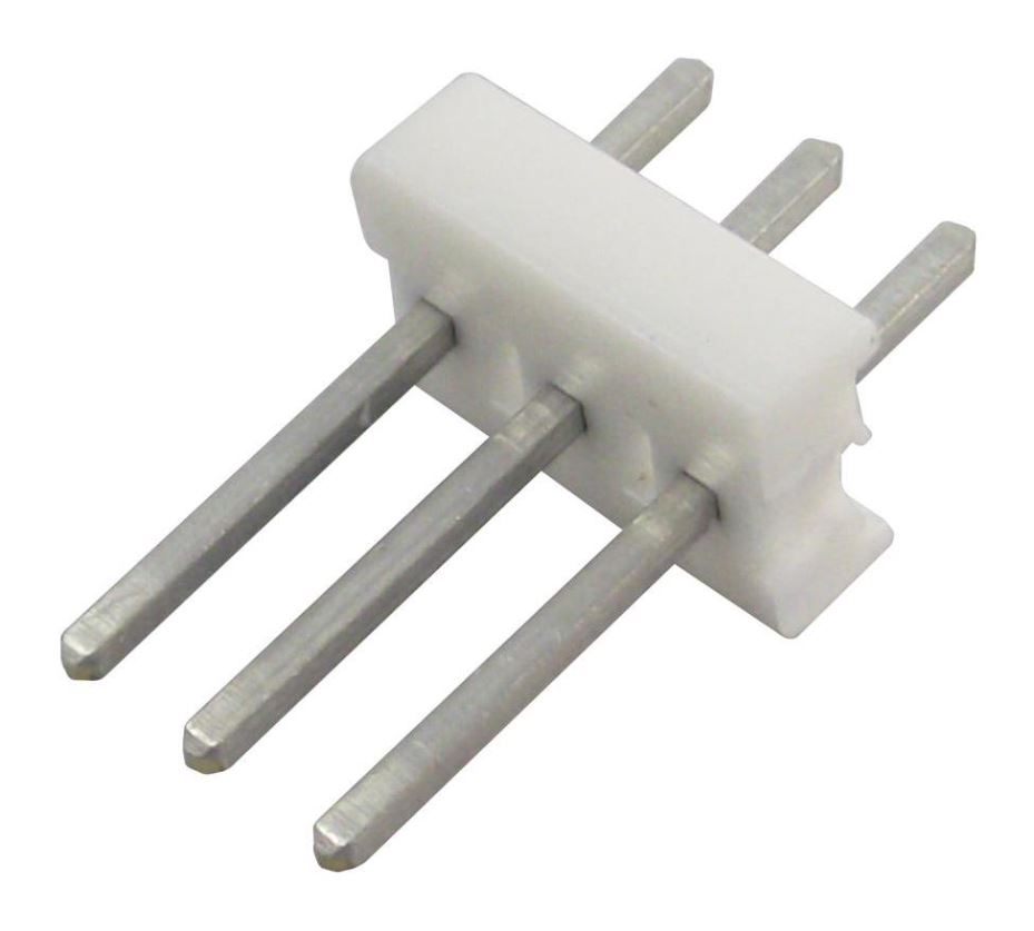 AMP TE Connectivity Connettore Verticale Header 0.1″, 3 Vie, IDC