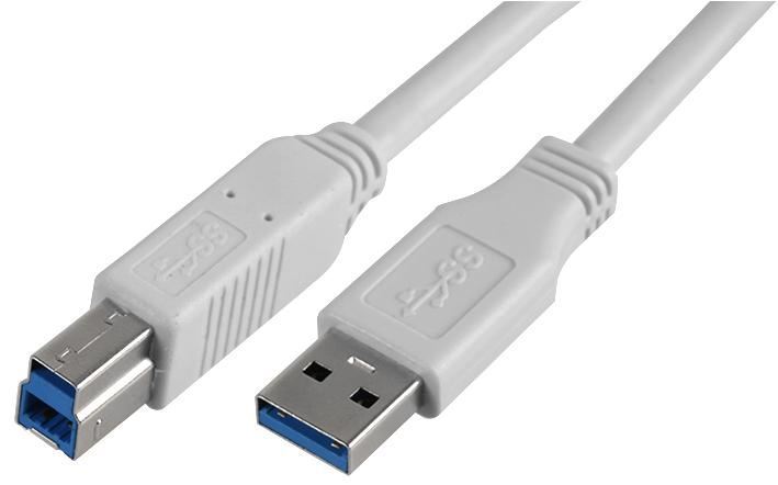 Pro Signal White 2m USB 3.0 A to B Cable