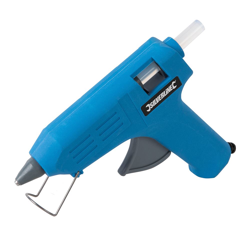 Silverline Pistola de Pegamento 15W/40W para Manualidades con Soporte y Barras