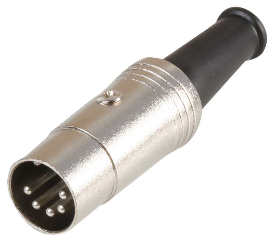 PRO SIGNAL 5-Pin MIDI DIN Plug with Metal Body