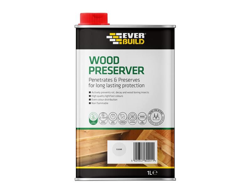 Everbuild Sika Wood Preserver Clear, 1 Litre