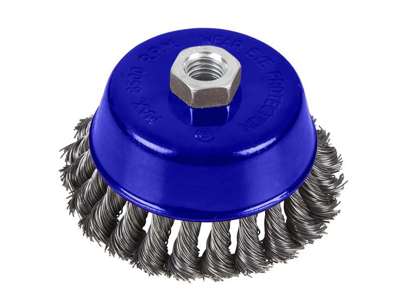 BlueSpot Twist Knot Cup Brush, 100mm, M14 x 2