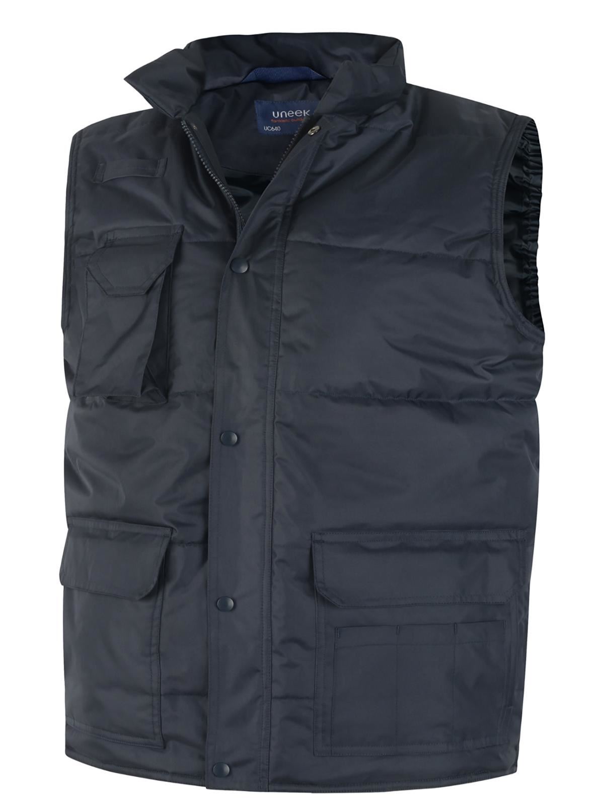 Uneek Super Pro Body Warmer, Navy, Size M