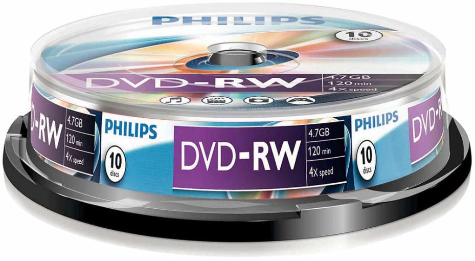 PHILIPS 4倍速書き込み DVD-RW 空ディスク 10枚パック