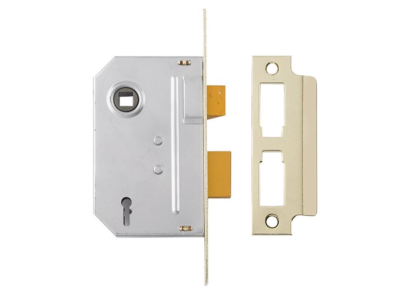 Yale PM320 3 Lever Mortice Sashlock, Polished Brass, 79mm