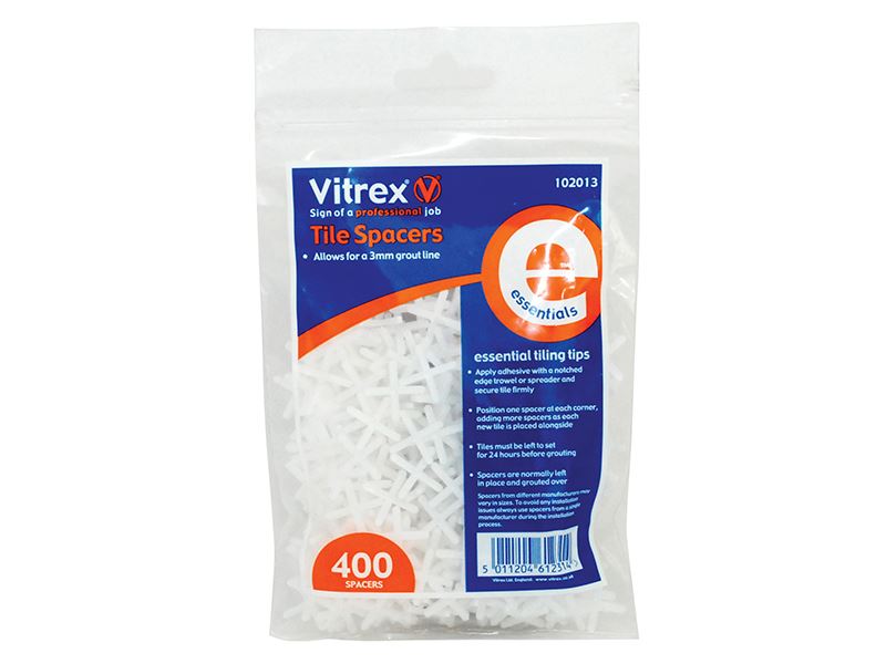 Vitrex Essential Tile Spacers 3mm (Pack of 400)