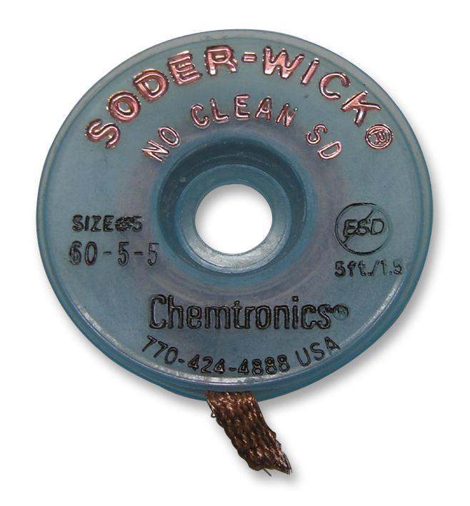 CHEMTRONICS Solder-Wick No Clean Desoldering Braid, 2.0mm x 1.5m