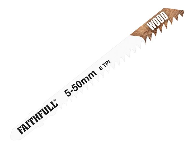 Faithfull T144D Holzsägeblätter im 5er Pack, HCS