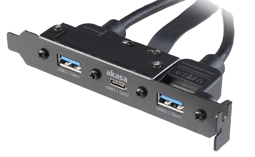 AKASA Adaptador PCI USB 3.1 Gen 1 y Gen 2 con Puertos USB-C y USB-A