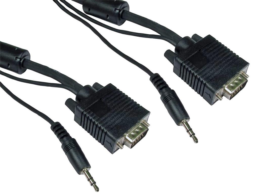 RARAION - SVGA-Kabel männlich zu männlich mit Audio, 1m