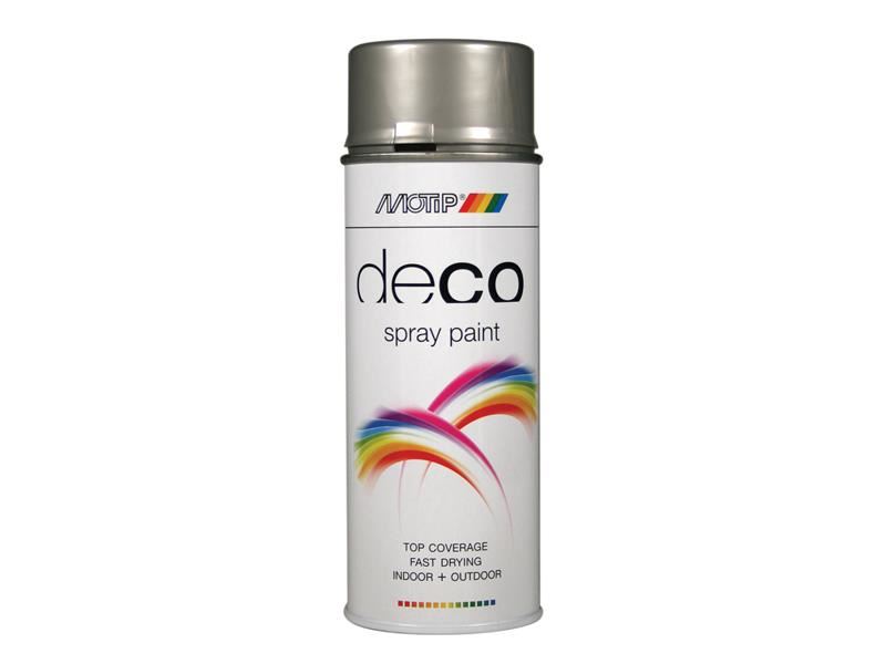 Peinture en aérosol MOTIP Deco RAL 9006 Blanc Aluminium brillant 400 ml